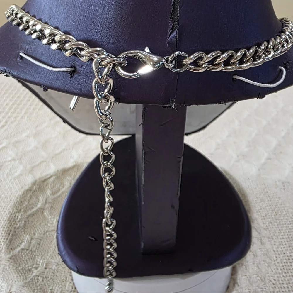 Runway OFAK Silver Pearl Rhinestone Snowflake Statement Acrylic Collar Necklace